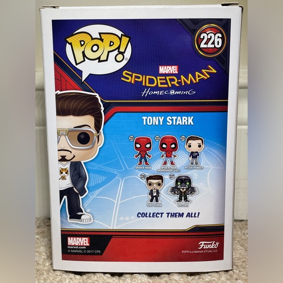 Tony Stark Funko Pop, Spider-Man Homecoming #226 - Picture 2 of 6